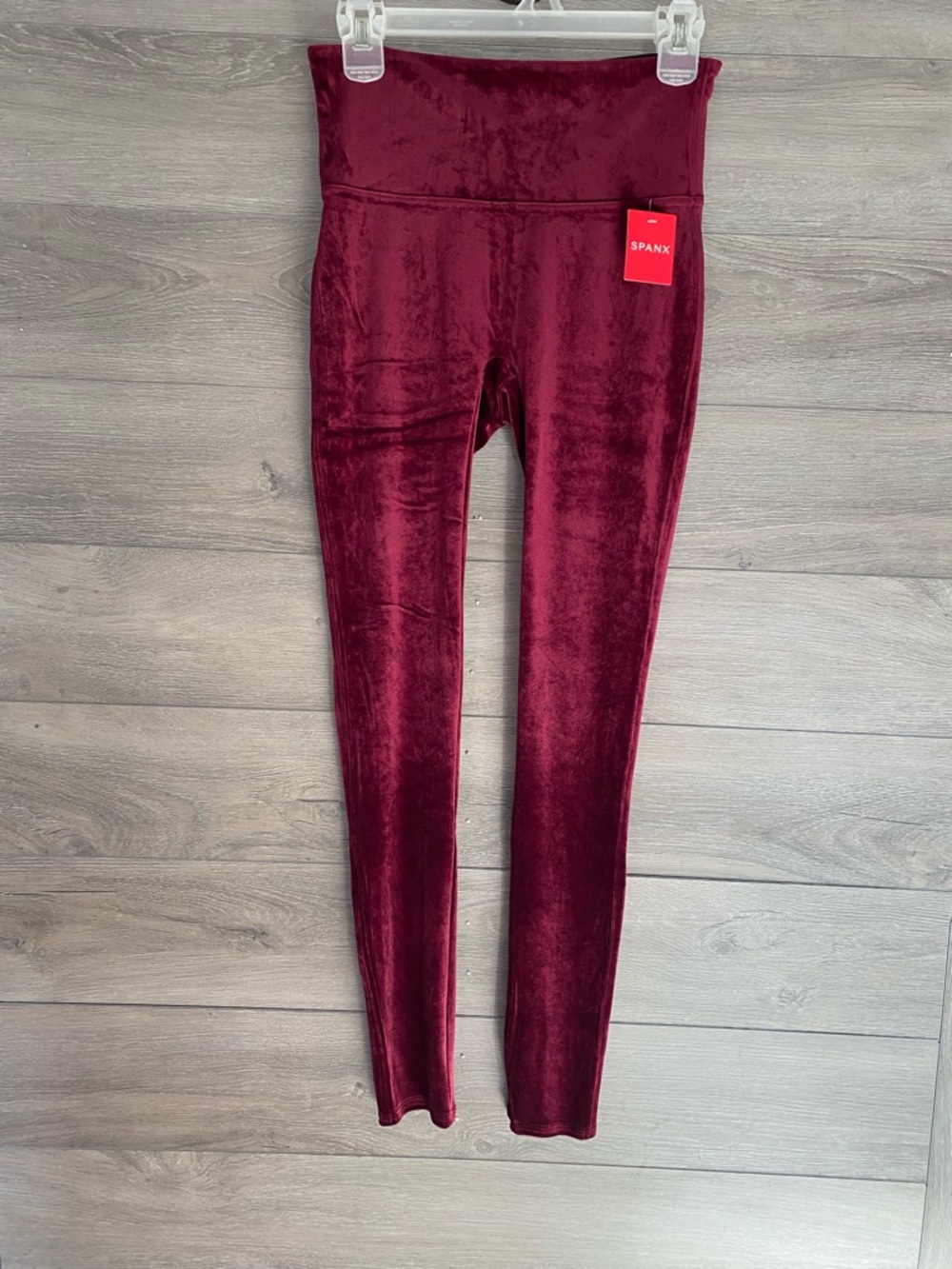 Spanx Velvet Leggings Rich Burgundy NWT